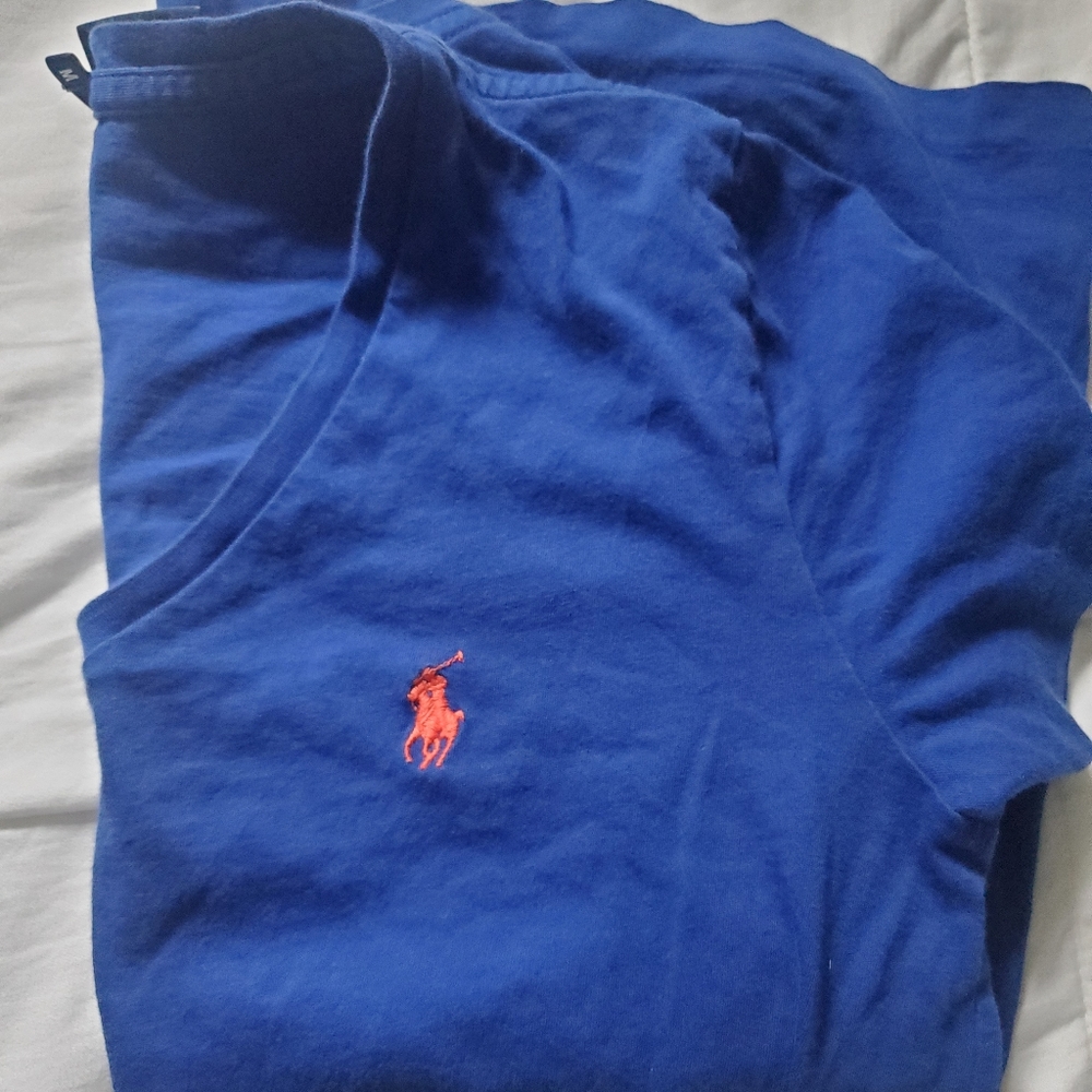Blue polo shirt